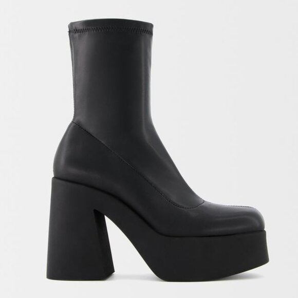Bershka Fitted Heel Platform Boots - Picture 3 of 5